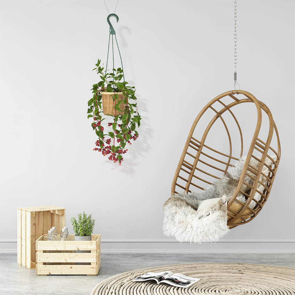 Spider Plant Hanging - 5-delige set hangende plantenhaken, ruimtebesparende cirkelkettinghanger